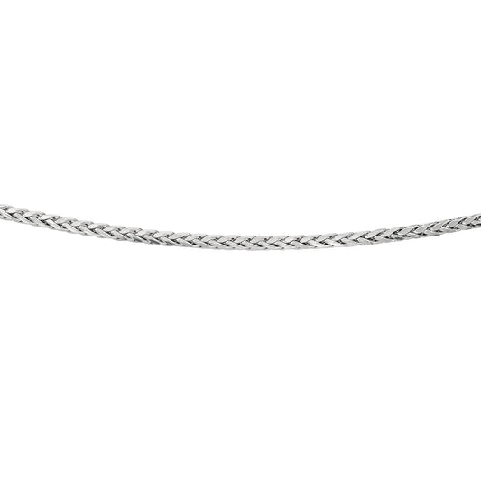 Sterling Silver Semi-Solid Wheat Chain with Lobster Clasp