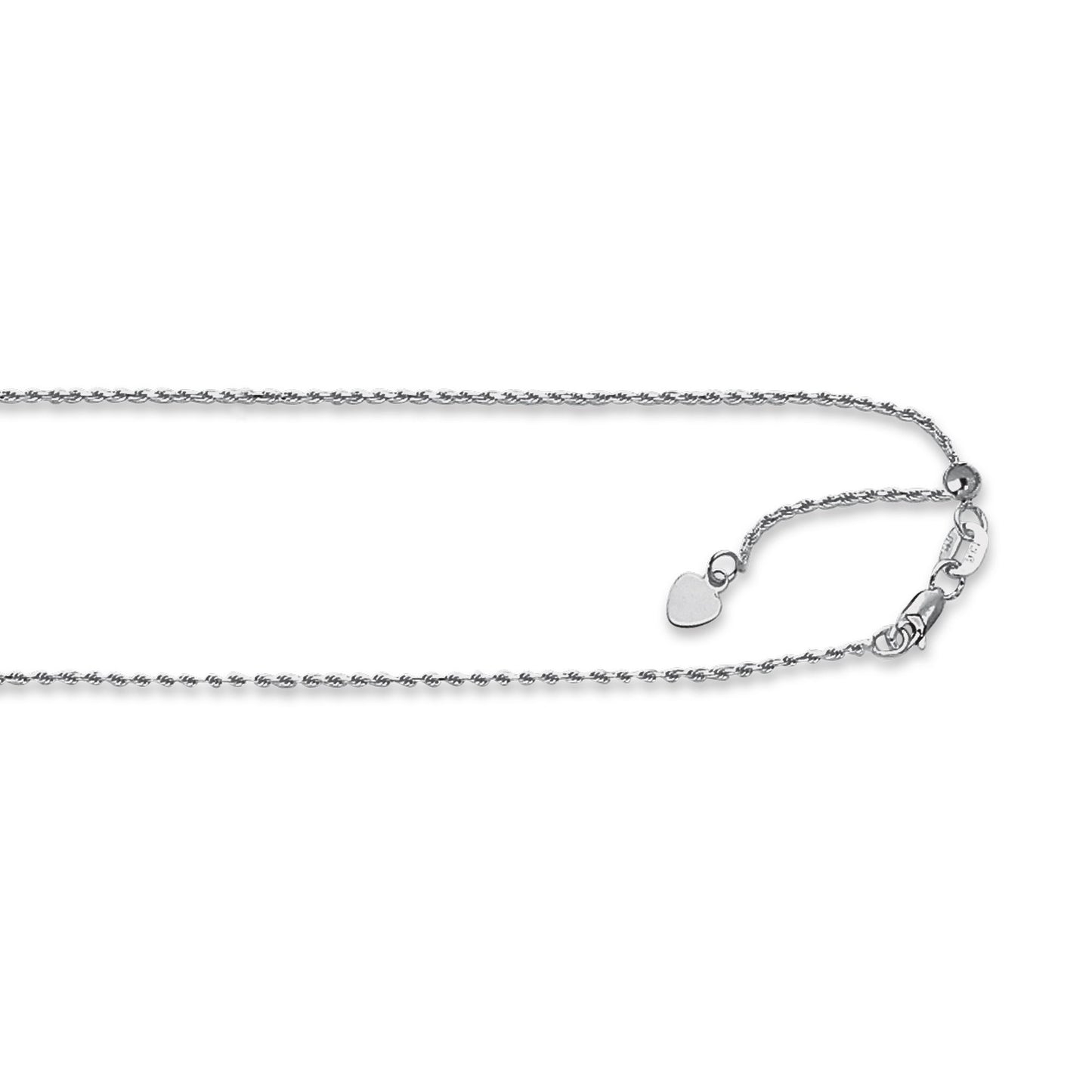 14K Gold Adjustable Rope Chain with Lobster Lock