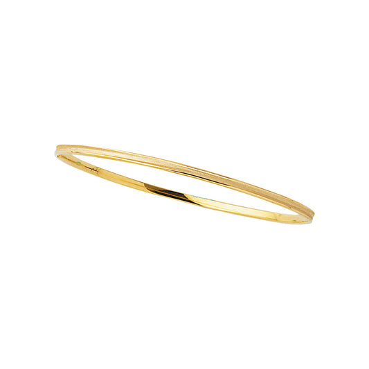 14K  Gold Concave Bangle