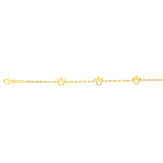 14K Gold Children's Angel Bracelet