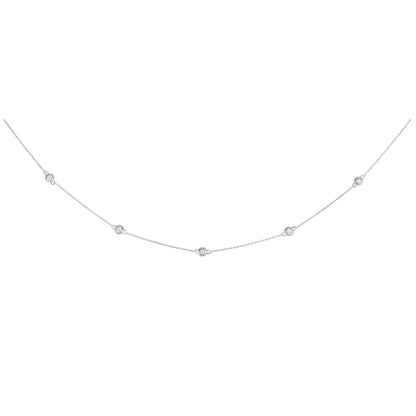 14K Gold Diamond Cut Diamonds by the Yard Necklace