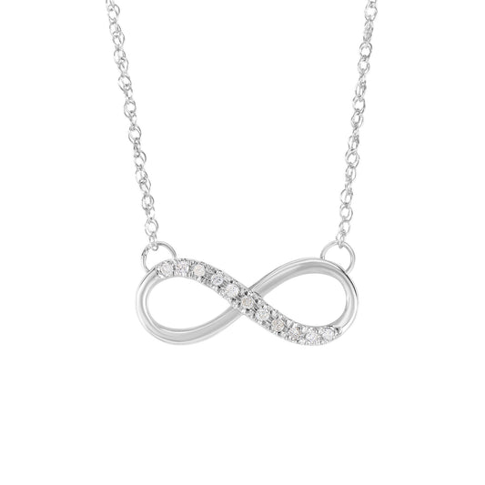 14K Gold Diamond Infinity Necklace