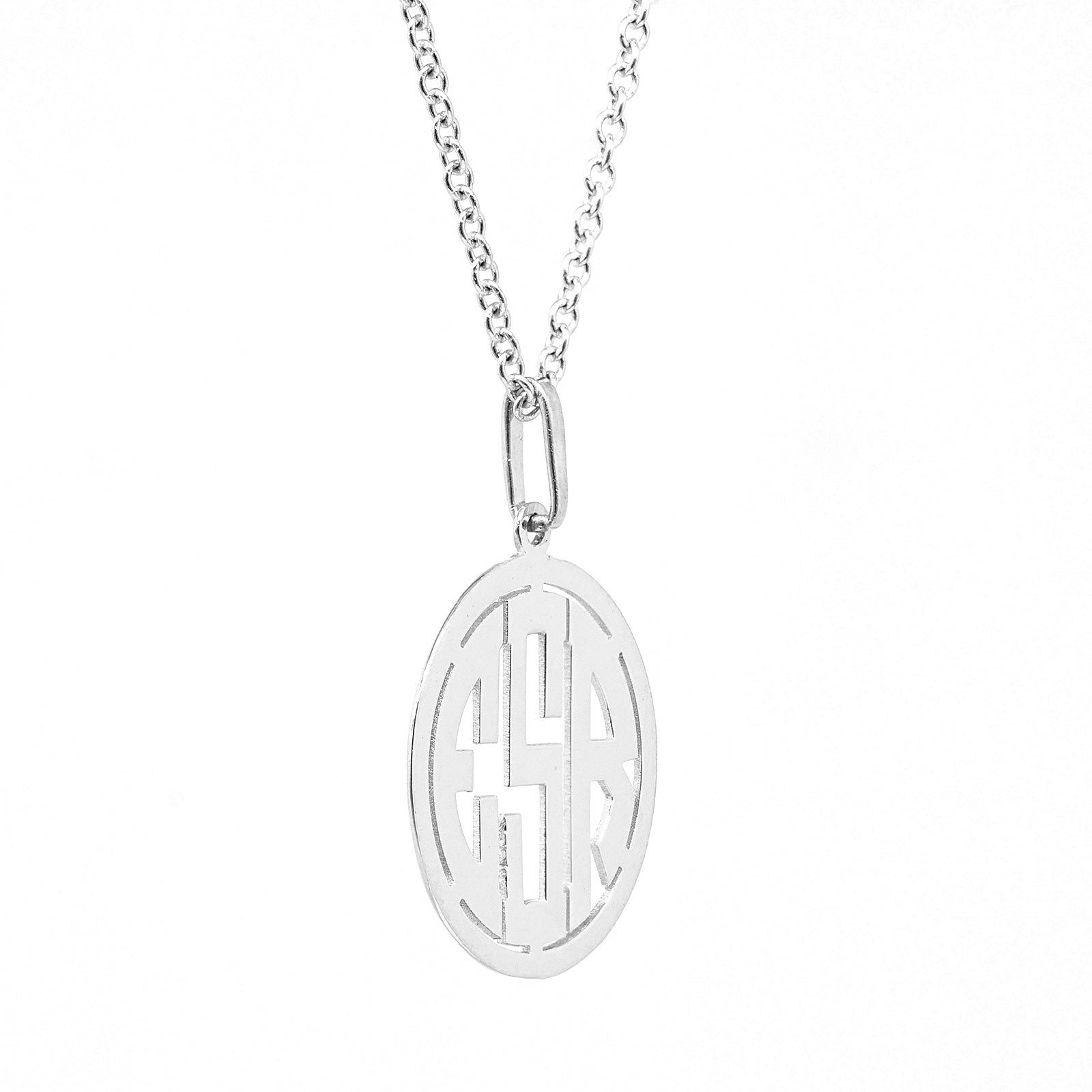 Disc Monogram Necklace [Sterling Silver & Gold]