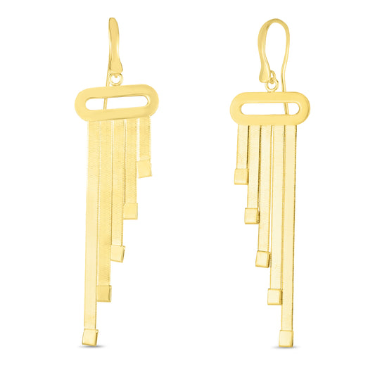 14K Multi-strand Herringbone Earrings