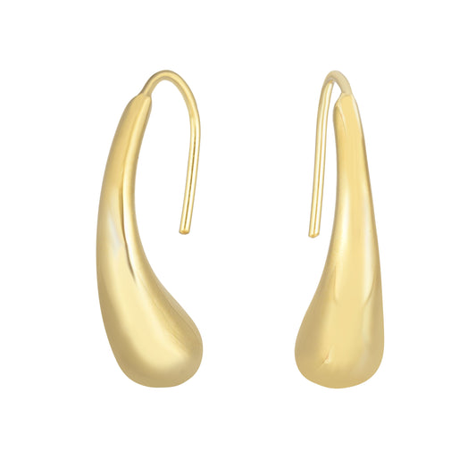 14K Gold Polished Graduated Drop Earring