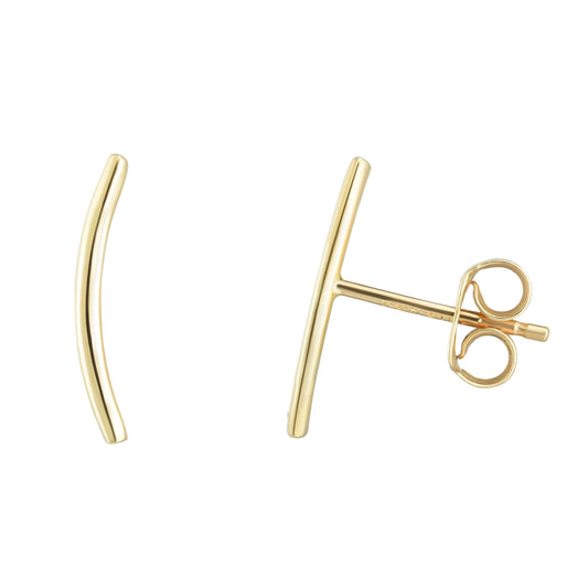 14K Gold Small Polished Ear Climber