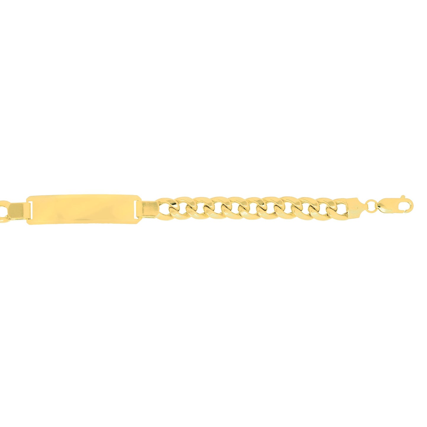 14K Gold Polished ID Chain Bracelet