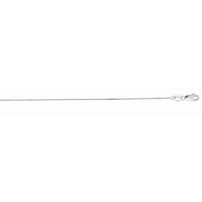 18K Gold Diamond Cut Cable Chain Necklace with Lobster Lock