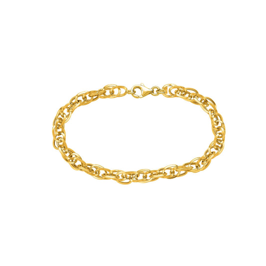 14K Gold Polished Euro Link