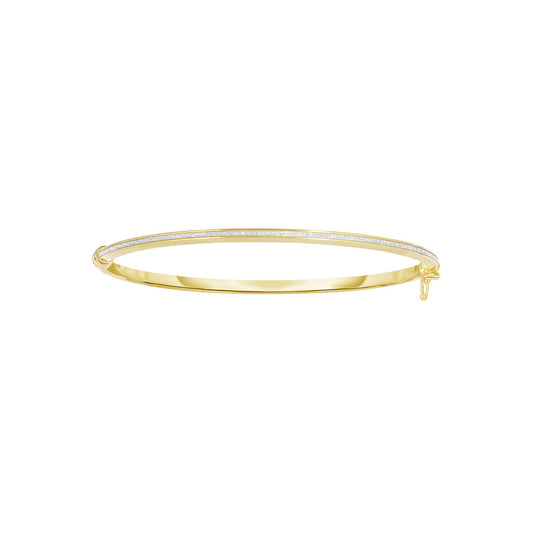 14K Gold Glitter Bangle