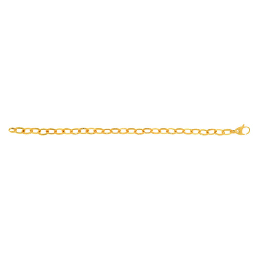 14K Gold Polished Mini Oval Link