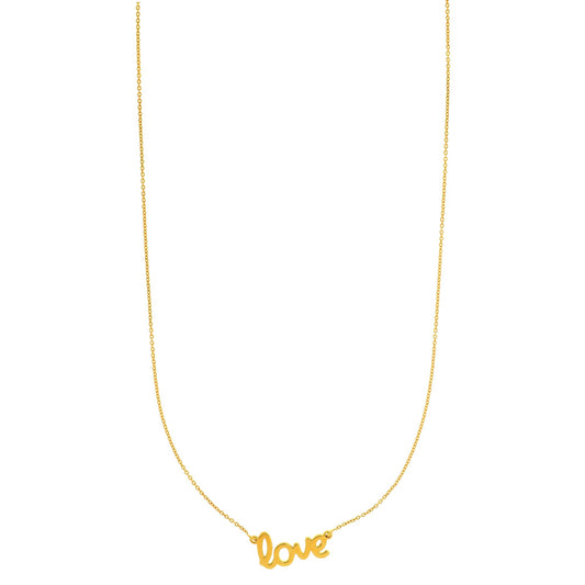 14K Gold Love Necklace