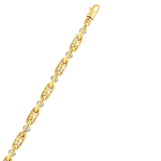 14K Gold Fancy Anchor Link Chain Necklace