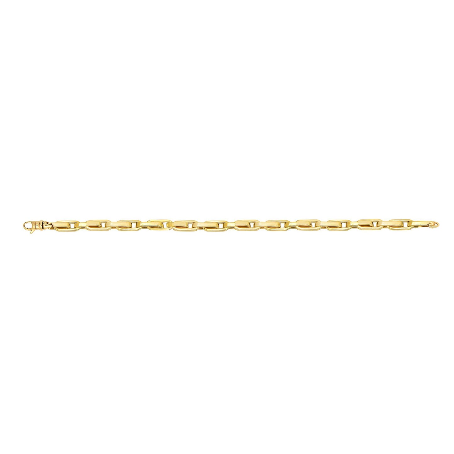 14K Gold Fancy Oval Box Link Bracelet
