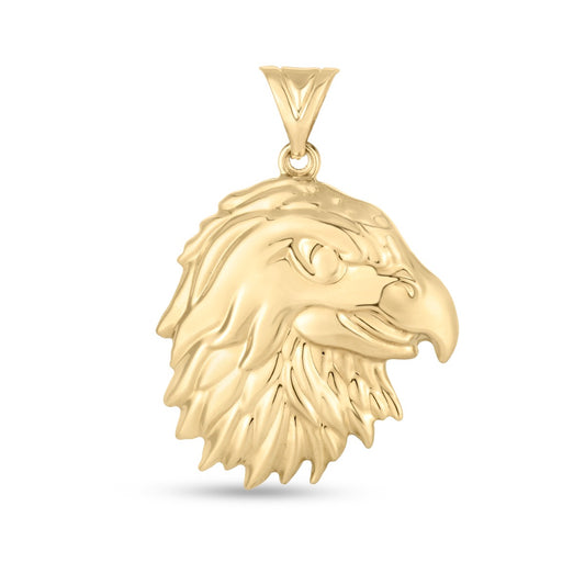 14K Yellow Gold Polished Eagle Pendant