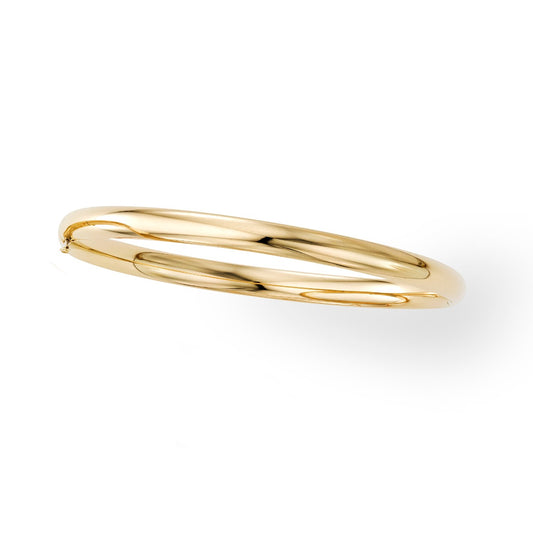 14K Gold Polished Dome Stackable Bangle