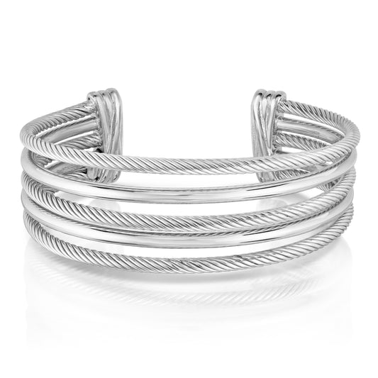 Magnifica Five Row Cuff in Sterling Silver