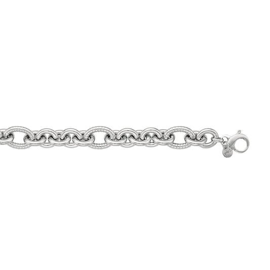 Sterling Silver Italian Cable Bold Link Chain with Lobster Lock