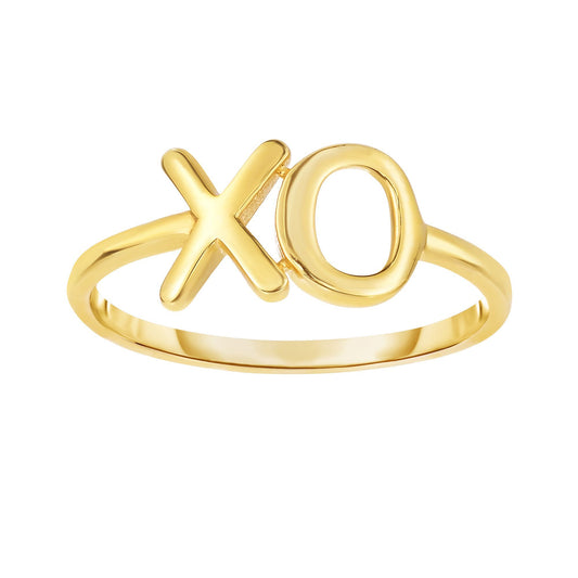 14K Yellow Gold "XO" Ring