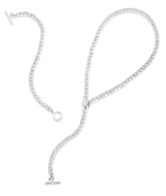 Sterling Silver La Gourmette Toggle Chain Necklace