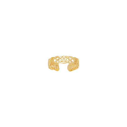 14K Yellow Gold Celtic Toe Ring