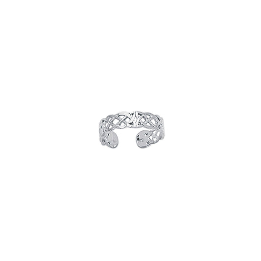 14K White Gold Celtic Toe Ring