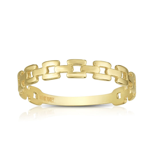 14K Yellow Gold Link Ring