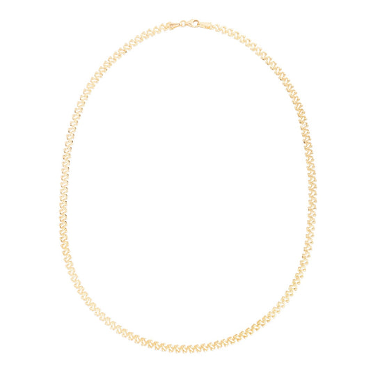 14K Gold Textured Fancy Chain Necklace