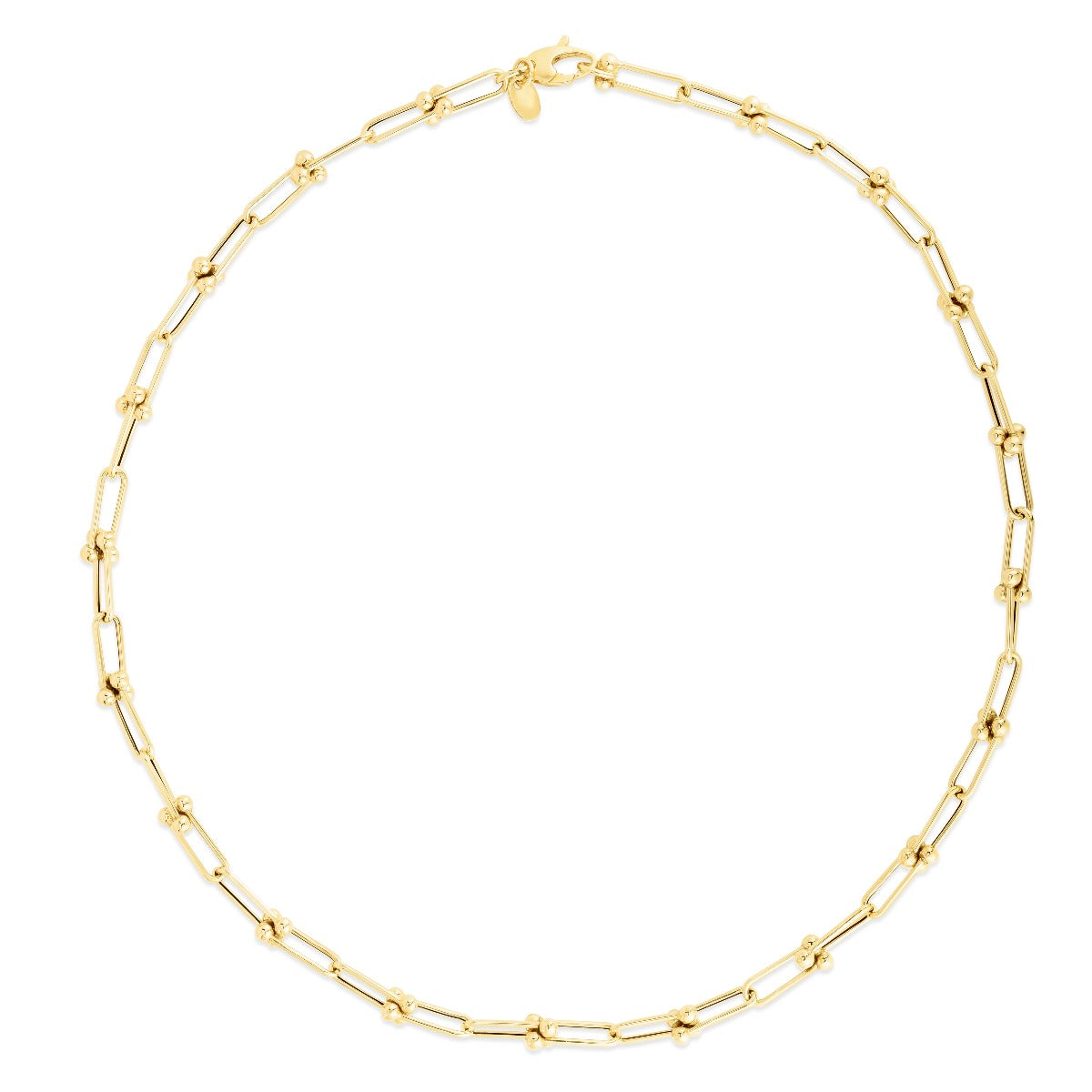 14K Gold Polished Jax Link Chain Chain with Lobster Clasp