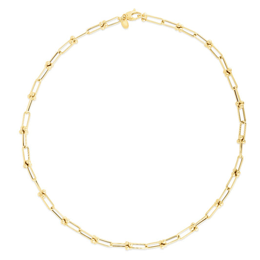 14K Gold Polished Jax Link Chain Chain with Lobster Clasp