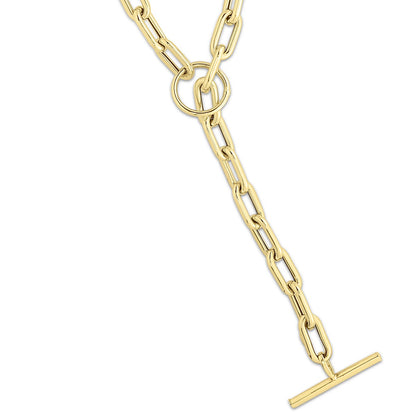 14K Gold Mariner Link Bracelet with Spring Ring Clasp