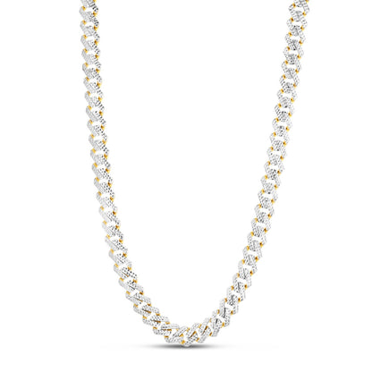 14K Gold Modern Lite Edge Miami Cuban Chain Necklace