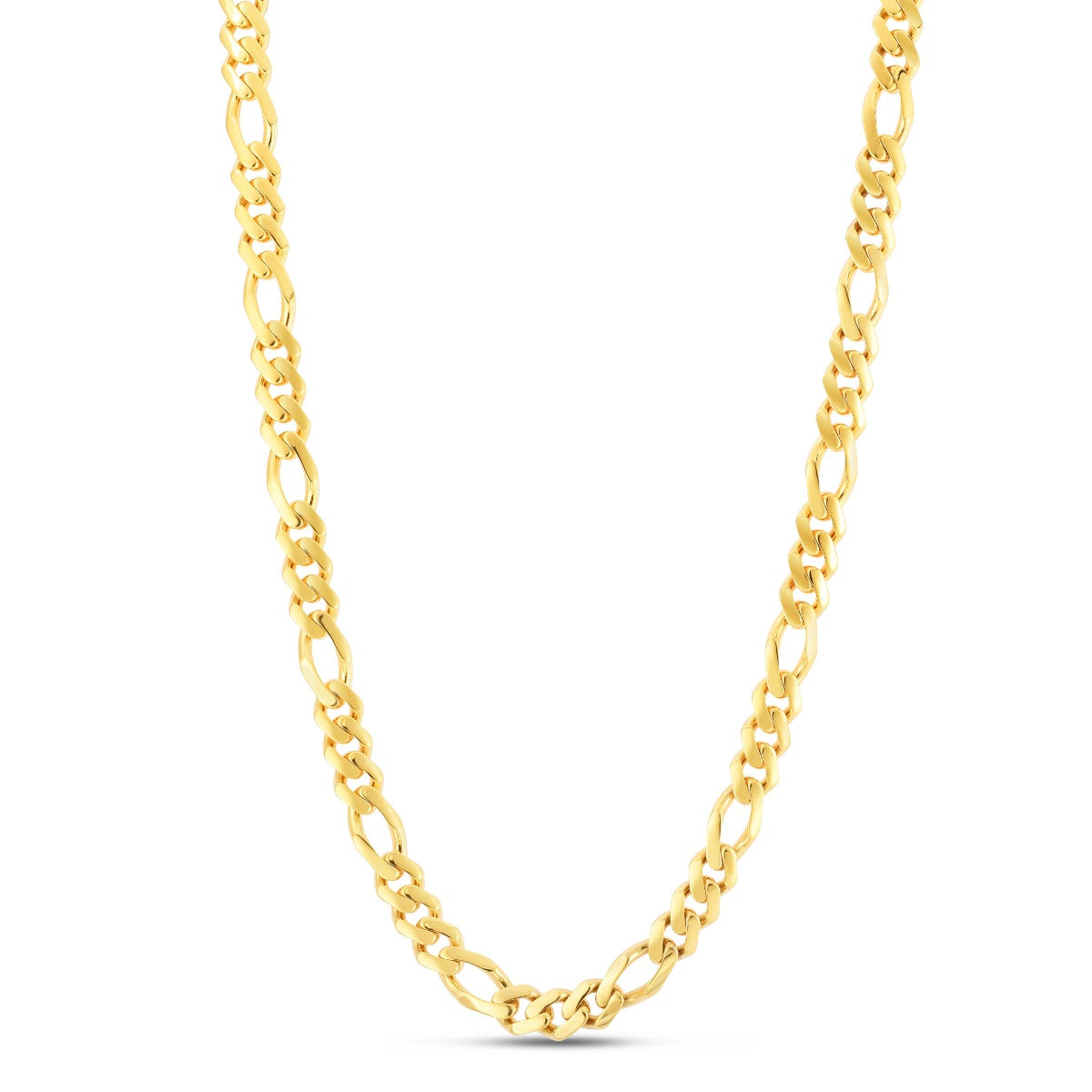 14K Gold Modern Lite Figaro Chain Necklace with Box Clasp