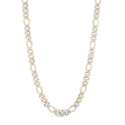 14K Gold Modern Lite Figaro Chain Necklace with Box Clasp