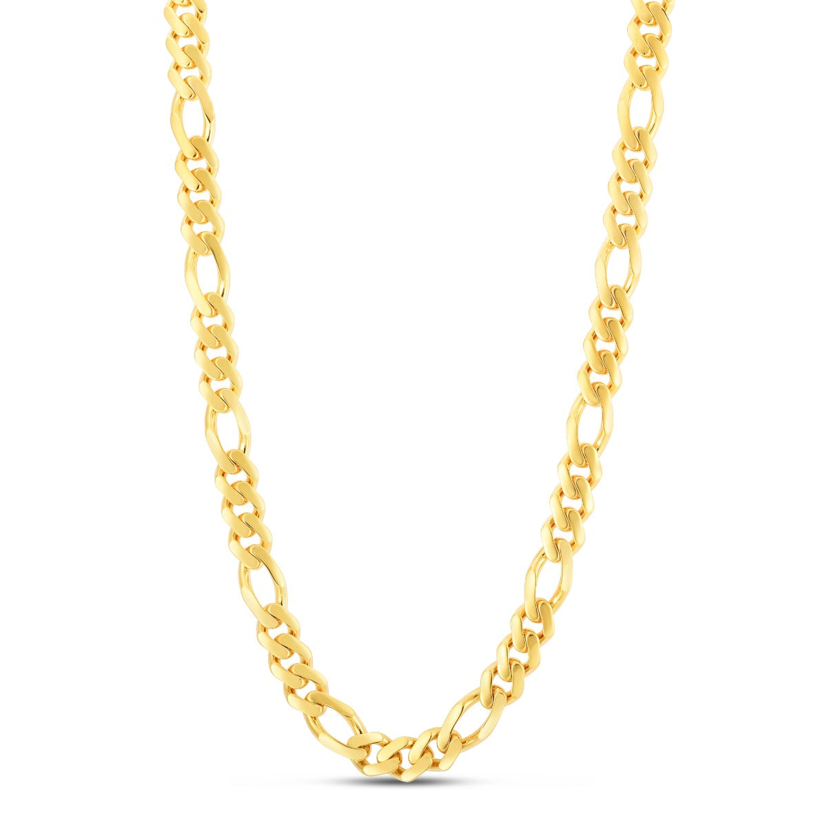 14K Gold Modern Lite Figaro Chain Necklace with Box Clasp