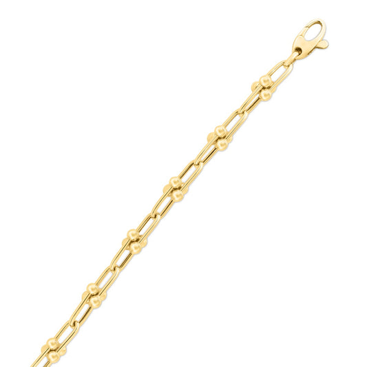 14K Gold Jax Link Chain Necklace with Lobster Clasp