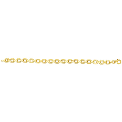 14K Gold Oval Twisted Link