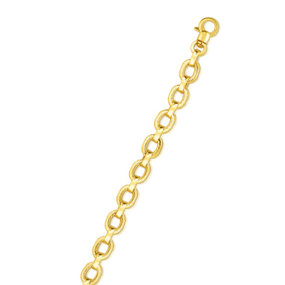 14K Gold Oval Twisted Link