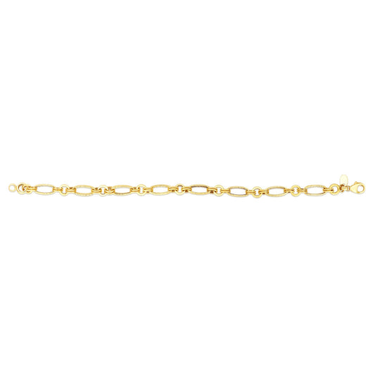 14K Gold Elongated Oval Link