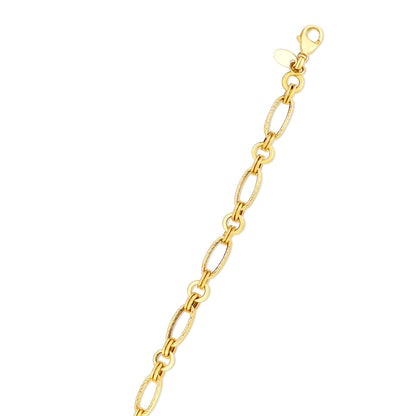 14K Gold Elongated Oval Link