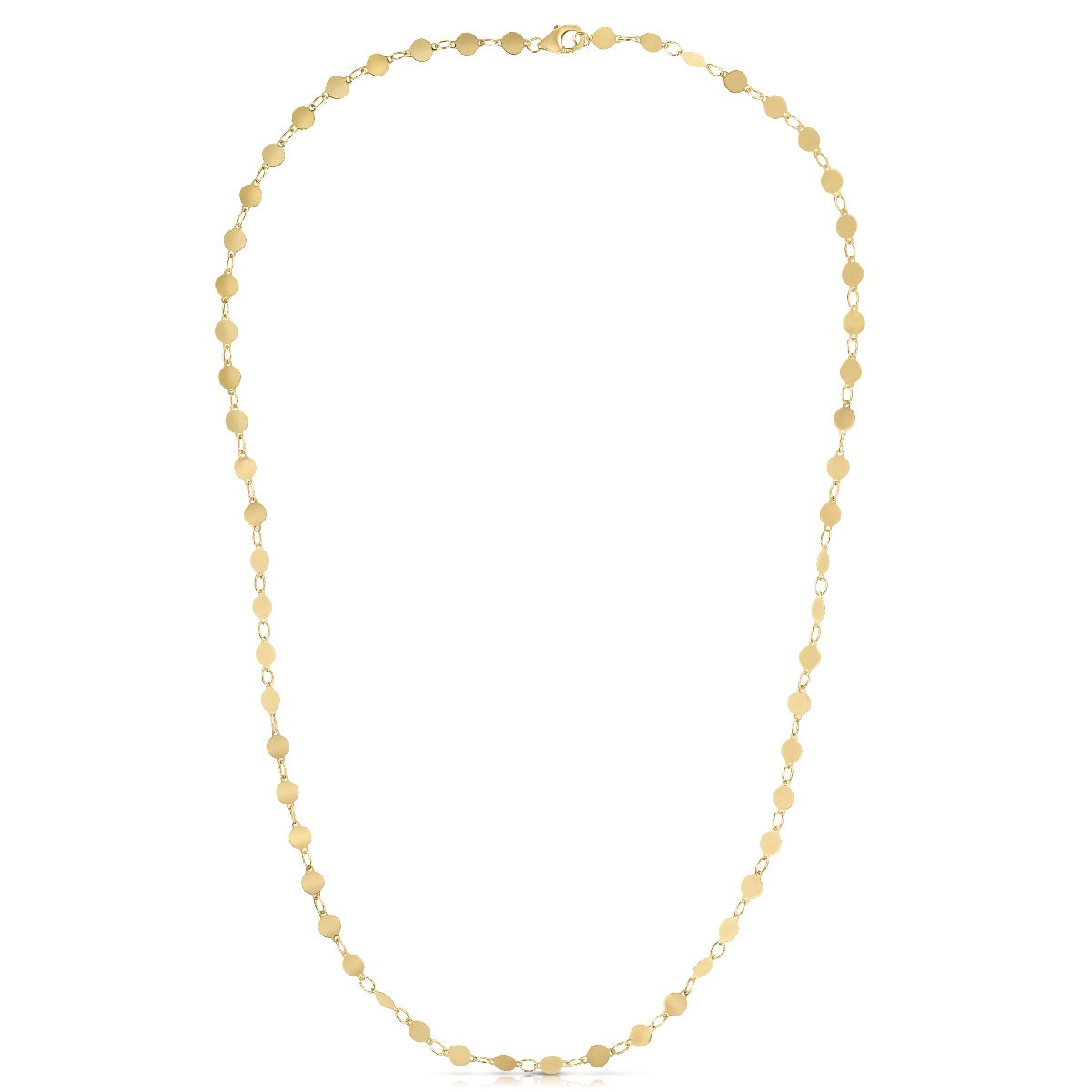 14K Gold Polished Mirror Chain