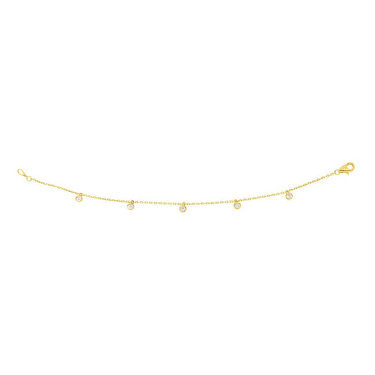 14K Gold Diamonds by the Yard Bracelet