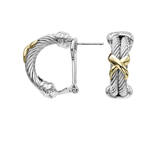 18K Silver Yellow Rhodium Finish Earring