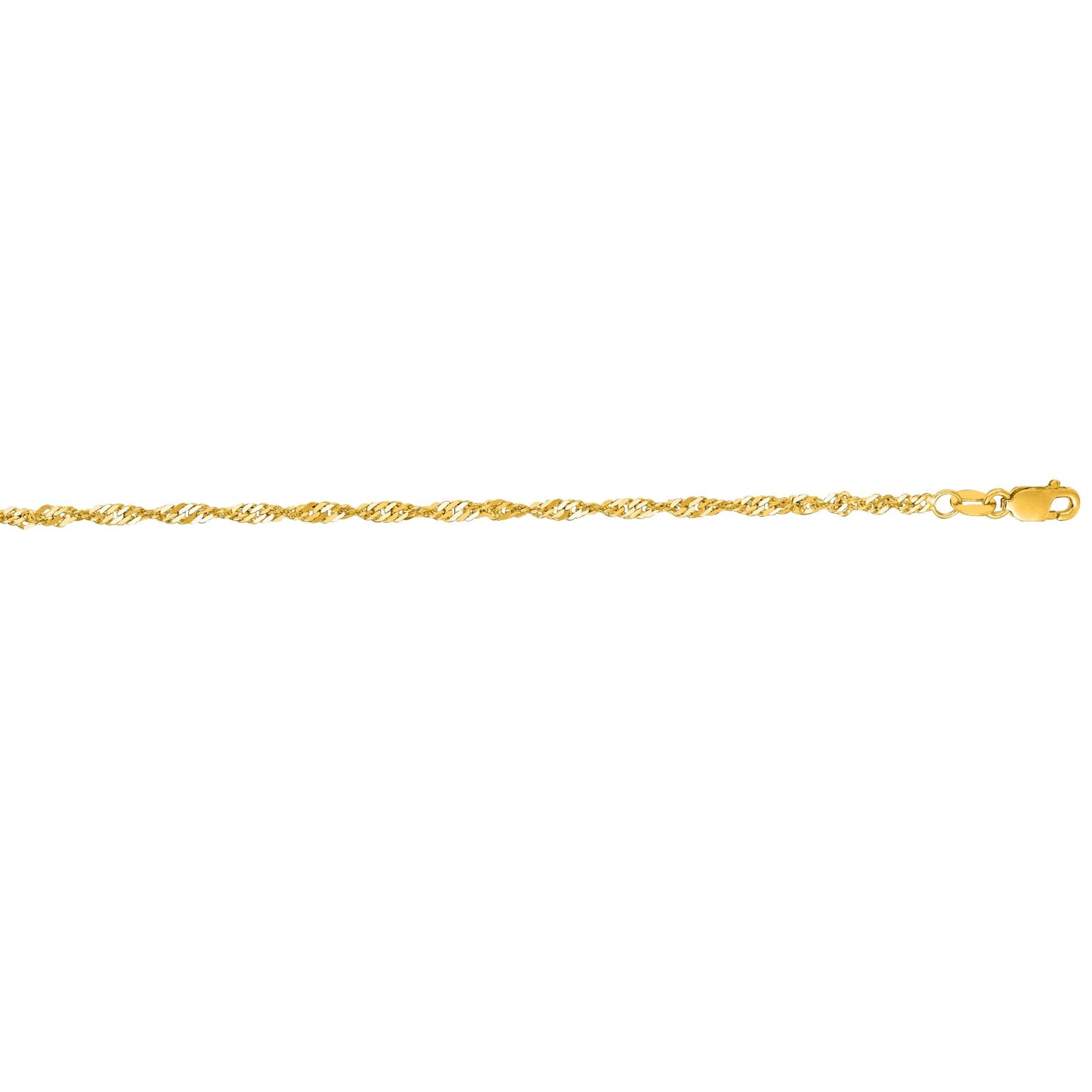 14K Gold Singapore Chain with Lobster Lock