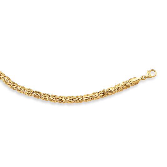 14K Gold Byzantine Chain Bracelet