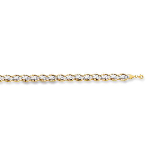 14K Two-tone Gold X Stampato Bracelet