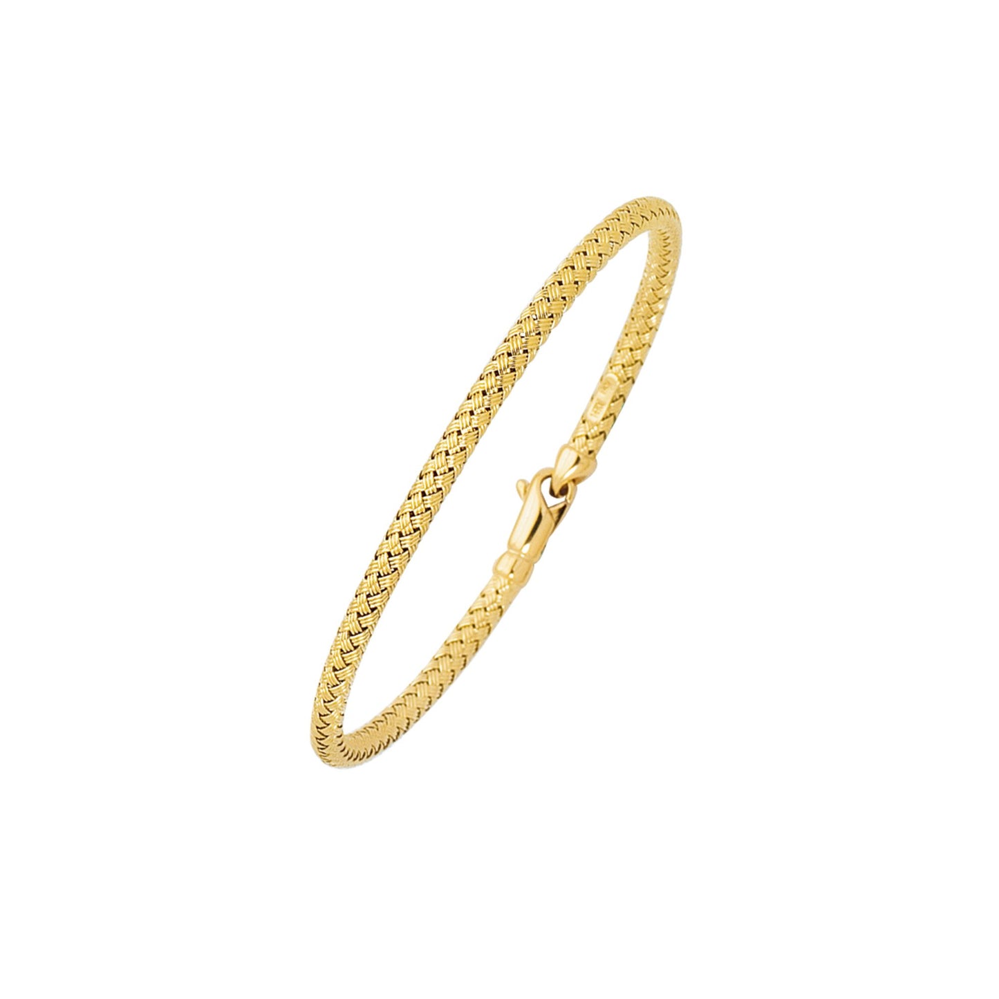 14K Gold Thin Weaved Bangle