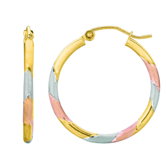 14K Gold Polished Hoop Earring