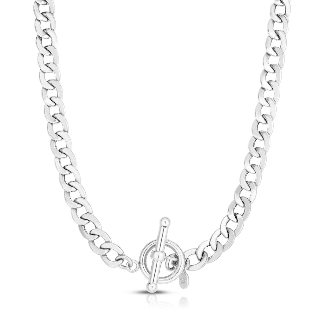 Sterling Silver La Gourmette Toggle Chain Necklace