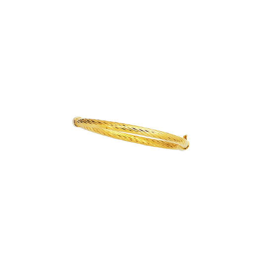 14K Yellow Gold Twist Bangle